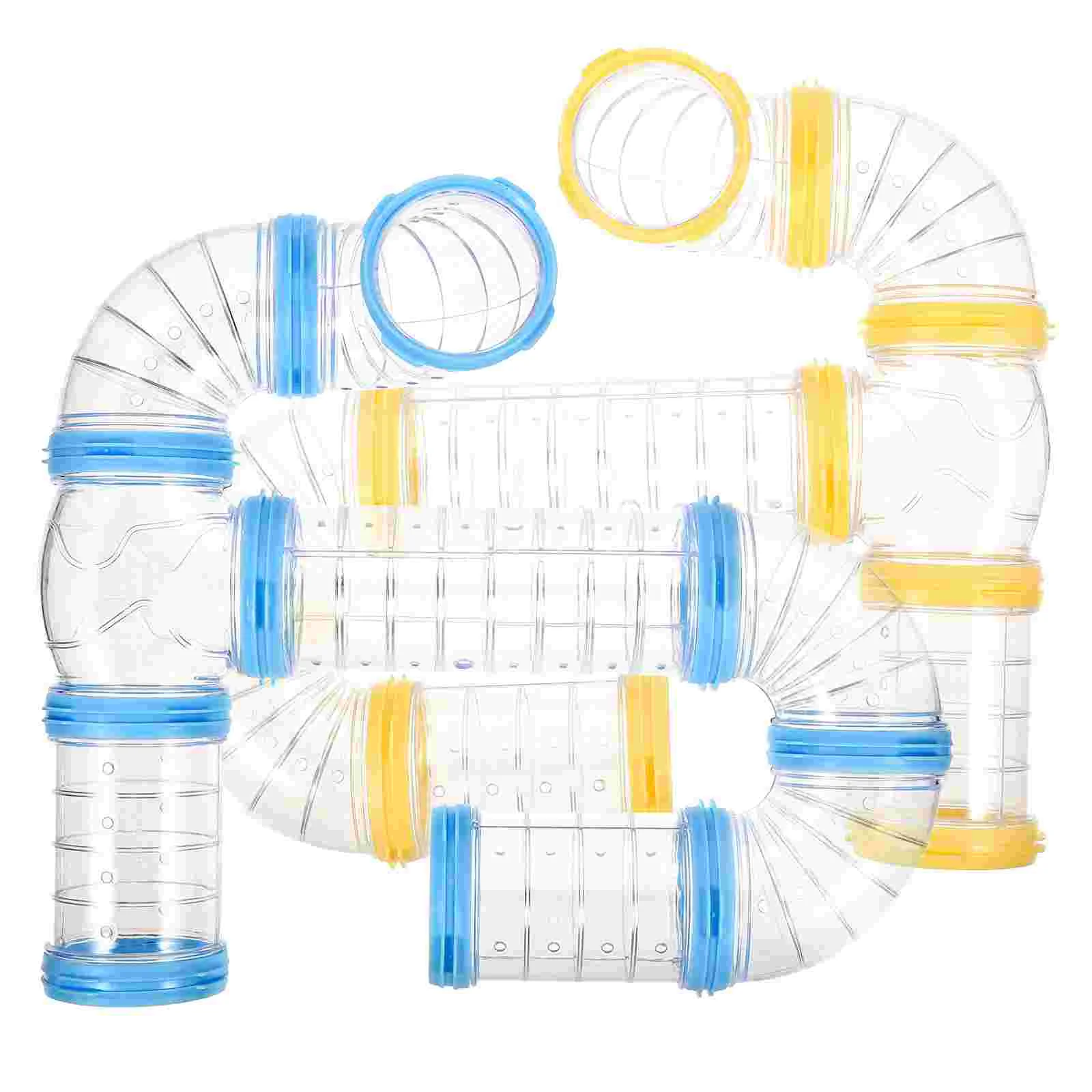 

2 Sets Hamster Tube Kit Cage Tunnel Toy DIY Connector Pipe Rat Outer Clear Tool Pp Plastic Tunnels and Tubes Pet Supplies