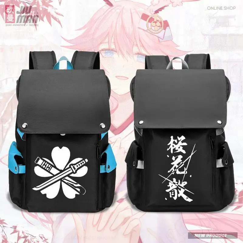 

Honkai Impact 3Rd Merchandise Eightfold Cosplay Game Sakura Senqiaana Unisex Backpack Student Large Capacity School Bag Anime