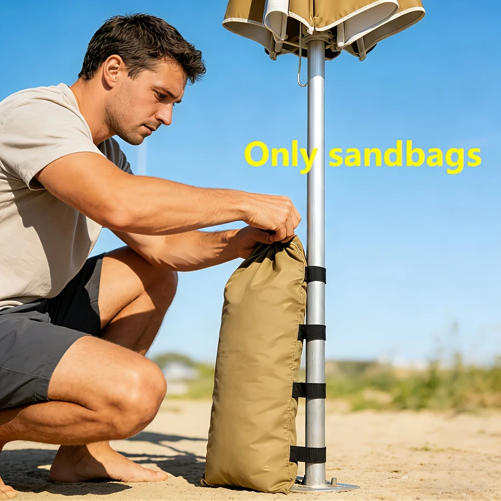 4 Khaki Weight Bags, Suitable for Securing Tent Frames, Securing Sun Umbrellas, Securing Clothes Drying Racks, Etc.