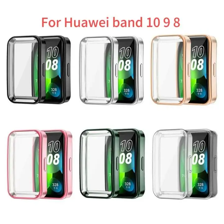 Para Huawei Band10 Band9 accesorios Fundas protectoras de pantalla parachoques de TPU suave completo cubierta de carcasa de reloj inteligente para Huawei Band 8