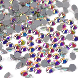 SS16 SS20 SS30 2058HF Czech Hot Fix Rhinestone Crystal AB Round Flat Back Strass Garment Iron On Garment Clothes Rhinestones