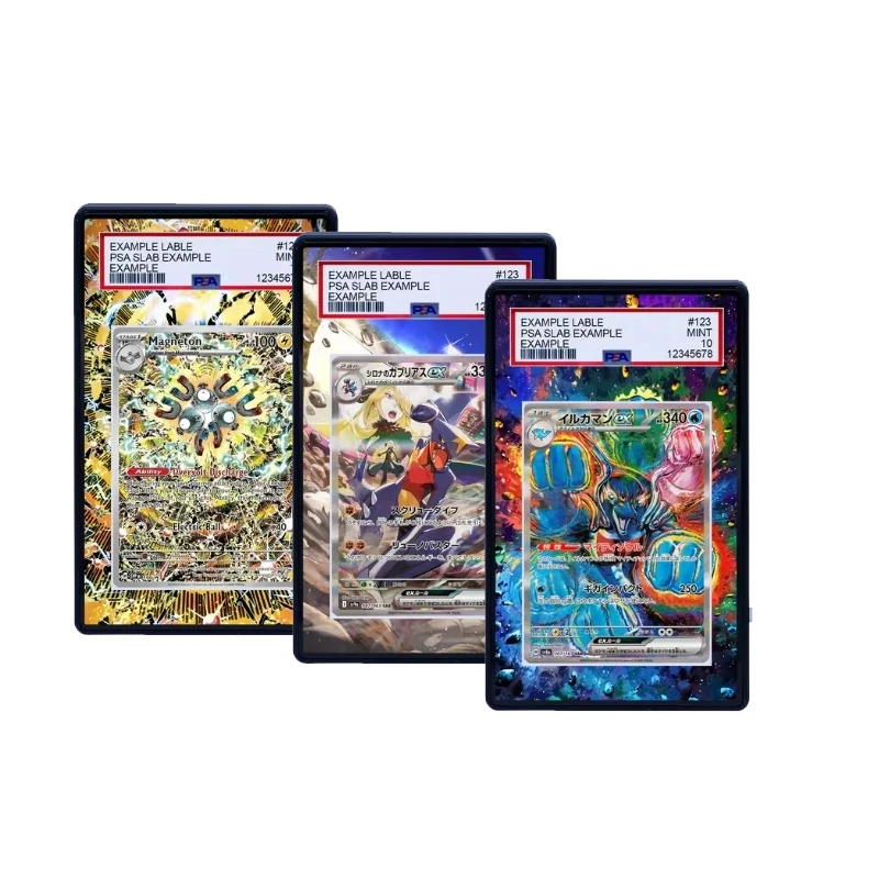 Expositor Acrílico Extendido para Tarjetas de Pokémon, Diseño de Palafin, Articuno, Reshiram, Zekrom, Garchomp, Ceruledge, Cleffa, para Estuche PSA (No Incluye Tarjeta)