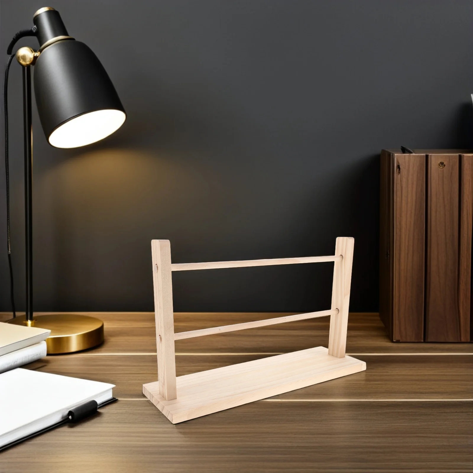 

Wooden Ribbon Rack Storage Organizer Spool Holder For Craft Room Yarn Thread Bobbin Display Stand Party Supplies