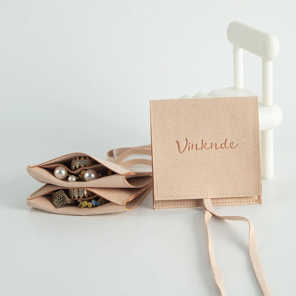 

Кольцо с логотипом Deboss, ожерелье, ювелирные изделия, маленькие сумки, персонализированные серьги, упаковка, подарочные пакеты, 8*8 см, сумка из микрофибры с бантом