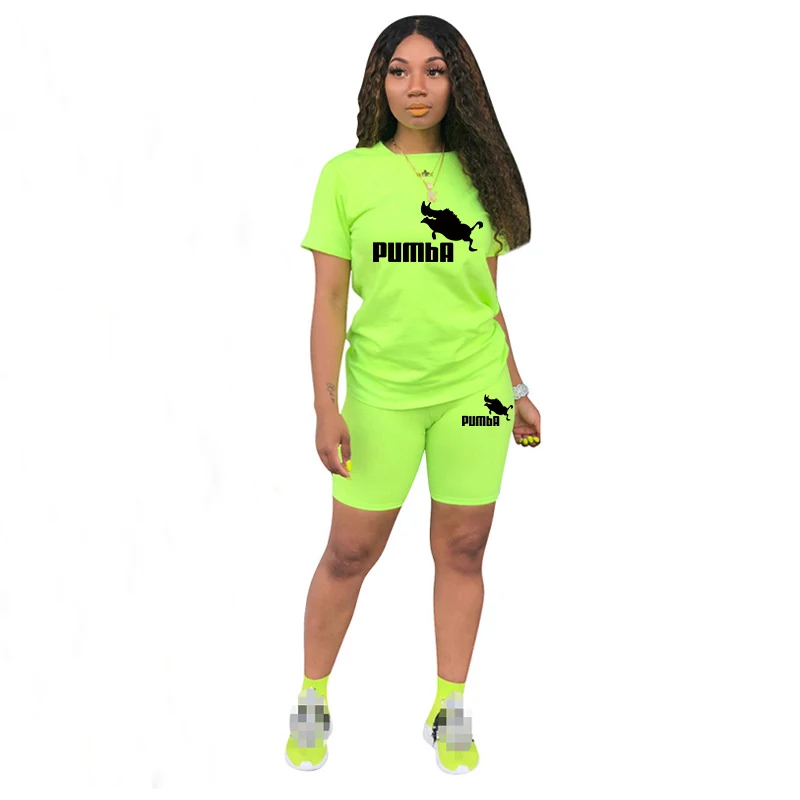 2026 Neue Hochwertige Freizeitkleidung für Damen Sommer Zweiteiler Damen Trainingsanzug T-Shirts O-Ausschnitt Shorts Tägliche Kurzarm-Kombination Topseller – Detail 3