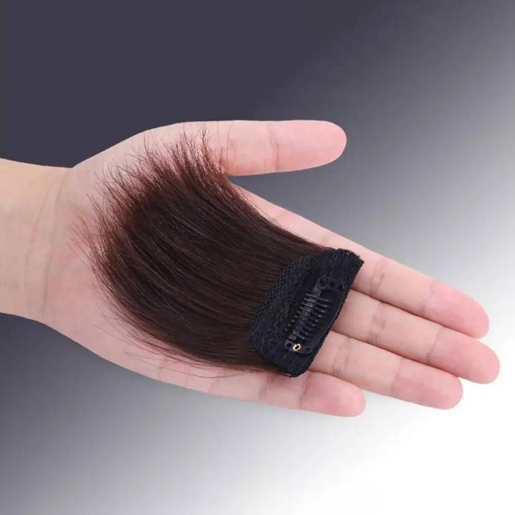 10cm peruca almofada de cabelo fofo invisível almofada de cabelo clipe traje em linha reta uma peça peruca feminina extensão do cabelo forro extensões de cabelo clipe