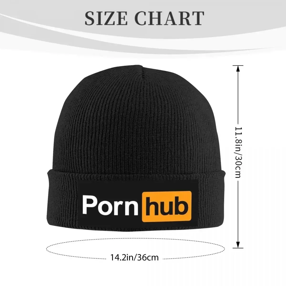 P-Pornhub Warm Knitted Cap Hip Hop Bonnet Hat Autumn Winter Outdoor Beanies Hats for Unisex Adult