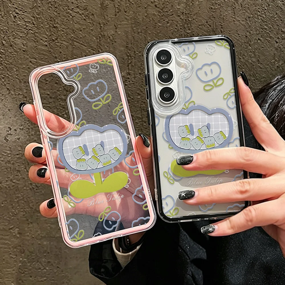 2 in 1 Transparent Phone Case For Samsung A56 5G S25 Ultra S26 S24 S23 Plus S22 A16 A57 A55 A54 A53 A37 A36 A35 A26 A15 A07 Capa