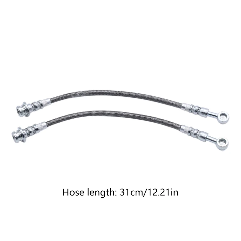 2pcs Durable & Flexible Stainless Steel Brake Hoses H1717SSPAIR for Automotive