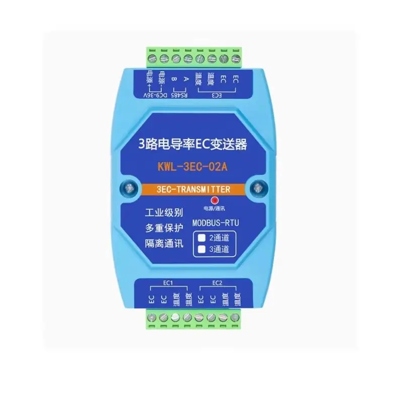 

2/3 channel EC Conductivity Transmitter Hardness TDS sensor RS485 Water Quality Water dispenser monitoring Industrial isolation