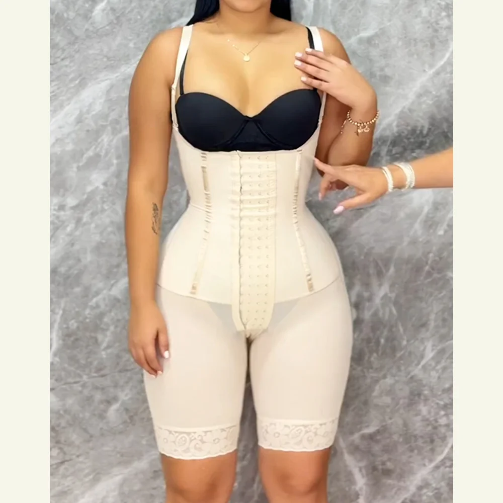 Fajas Colombian Girdles Shapers Open Chest Sleeveless Modeling Strap Tummy Control Jumpsuit Waist Trainer Bbl Shapewear Bodysuit