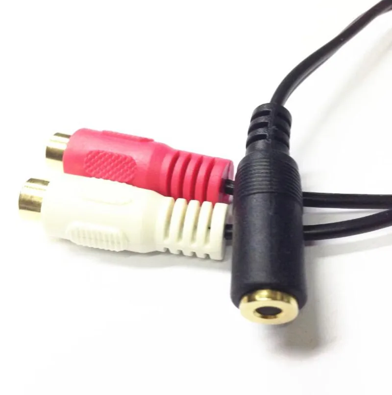 Wtyk LBSC 3.5mm (żeński) do dwóch gniazd RCA (żeńskie)-0.25m