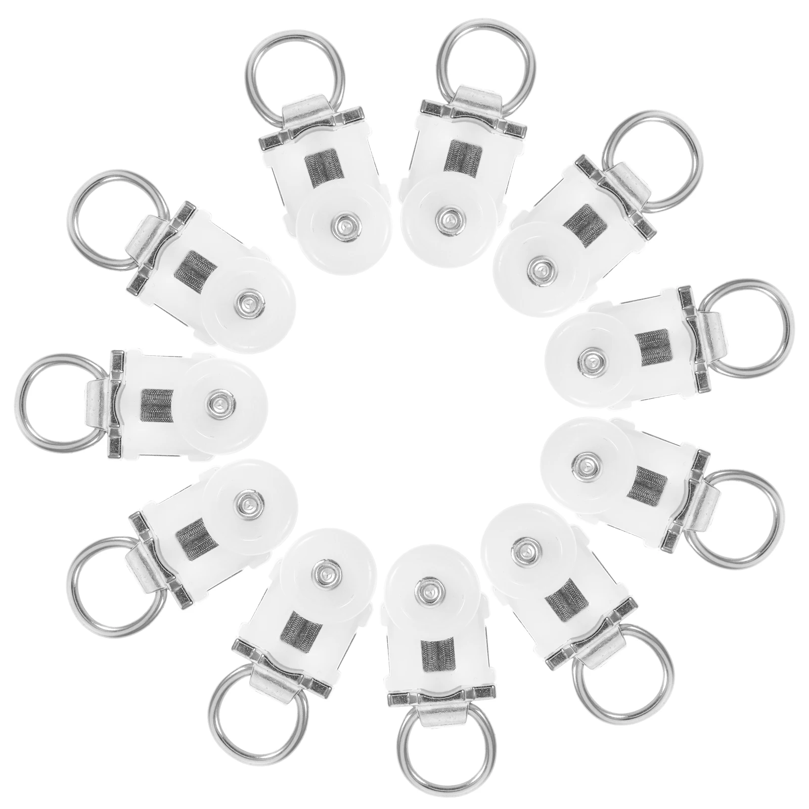 

30pcs Curtain Track Pulley Double Wheel Alloy Plastic Quiet Gliding For Home Office Bedroom Hanging Rail System Roller