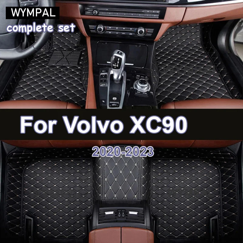 Car Mats For Volvo XC90 MK1 5 Seat 2002~2014 Leather Floor Mat Set Rug Auto Interior Parts Carpet Anti Dirt Pad Car Accessories