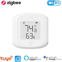 Tuya WiFi ZigBee Temperature Humidity Sensor Smart Home Automation WiFi Indoor Thermometer LCD Display Works with Alexa Google