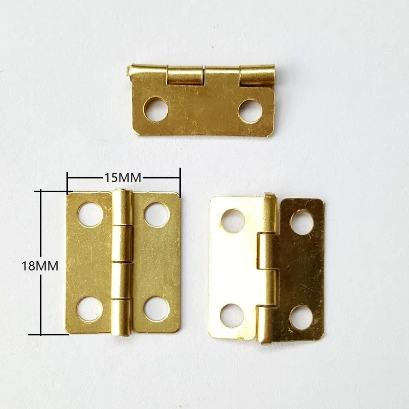 Imagem -03 - Pequenas Dobradiças de Latão para Banhado Caixa de Madeira por Atacado Caixa de Presente de Artesanato Decoração 1000 Peças Lote 18*15 mm