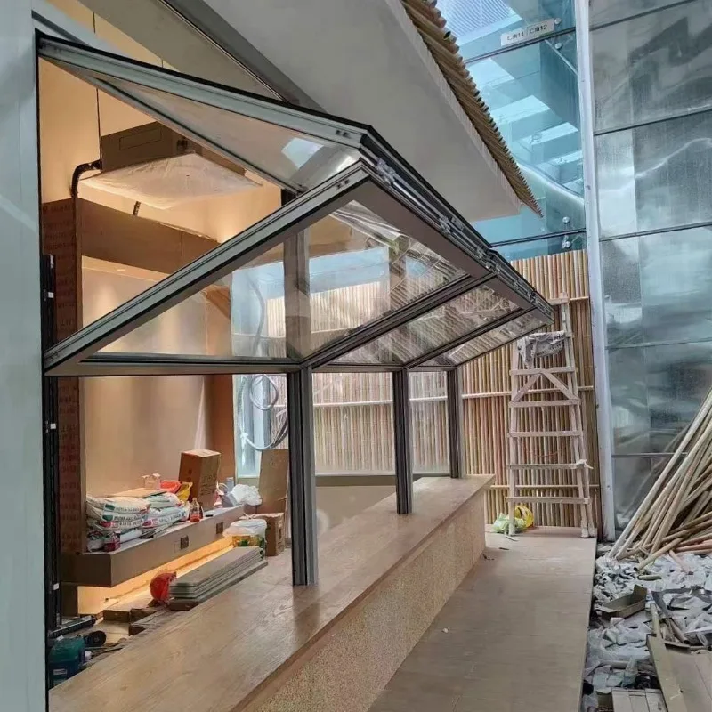 

Customization Folding Window Terrace Glazing Soundproof Aluminum windows Folding Balcony Large Glass Window