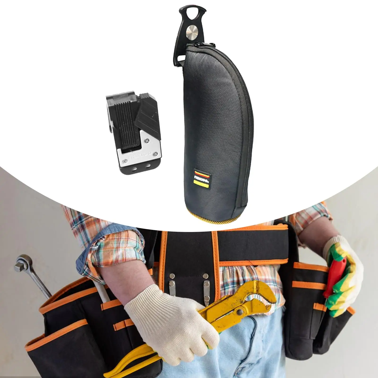 

Heavy Duty Tool Belt Bag Hardware Bag Oxford Cloth Wear Resistant Side Belt Pouch Electrician Tool Belt for Plumber Plumbers