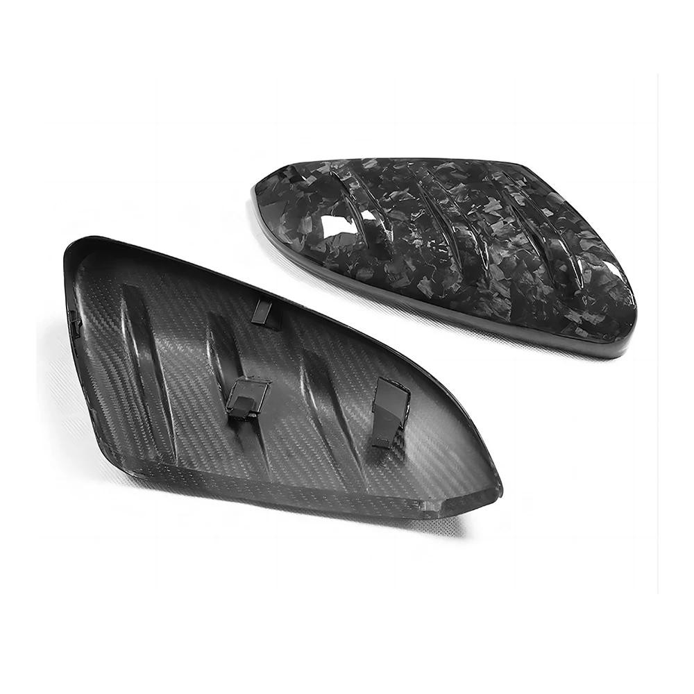 Replacement Rearview Side Mirror Covers Cap For 17-21 Honda Civic FC1 10th Gen VS Style Dry Forged Carbon Fiber Casing Shell