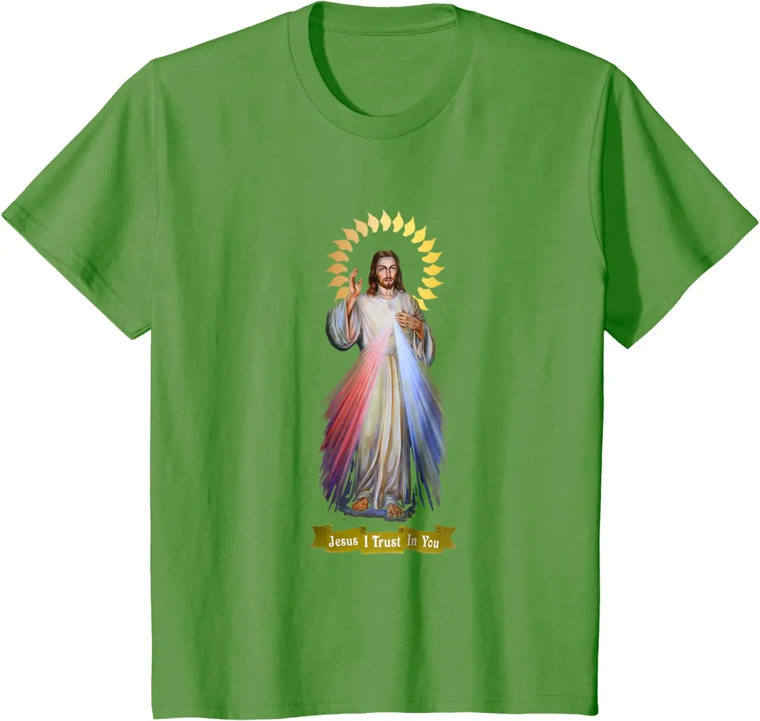Jesus Divine Mercy Saint Faustina Catholic Prayer T Shirt New 100% Cotton Short Sleeve O-Neck T-shirt Casual Mens Tee Streetwear