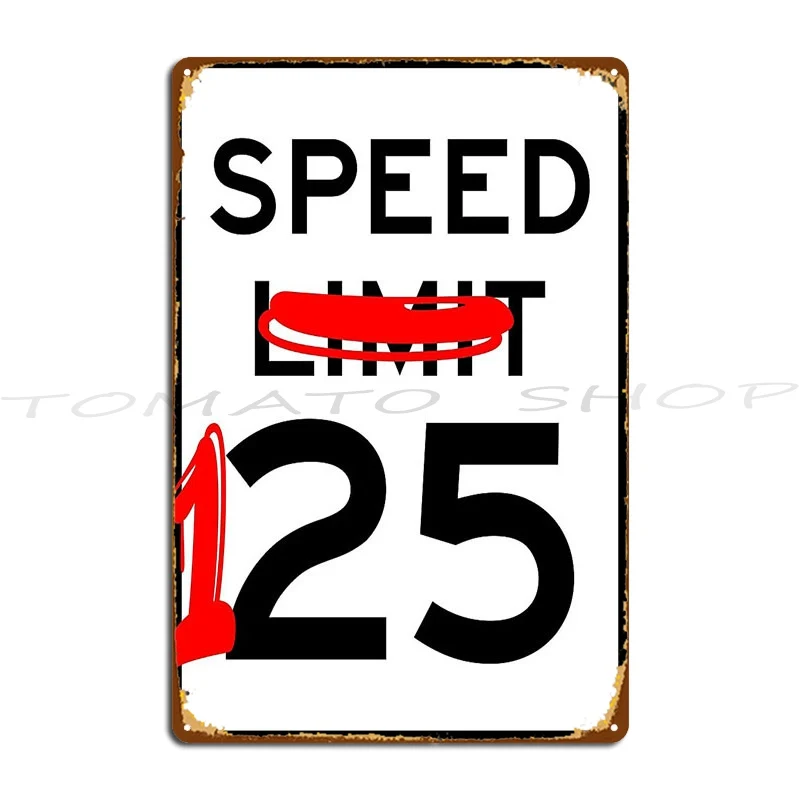Speed Limit Metal Plaque Poster Kitchen Living Room Rusty Create Tin Sign Poster