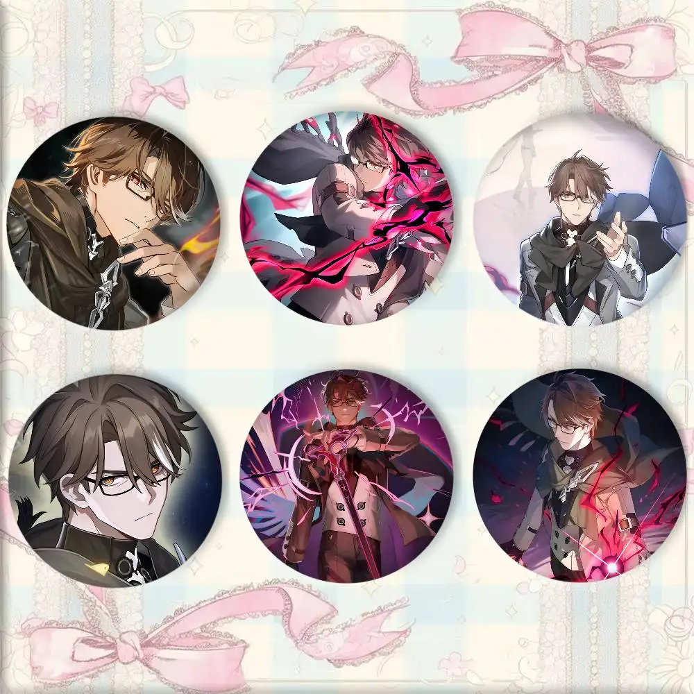 Anime Game Honkai Star Rail Welt Badges 25 32 44 58 75 mm Round Cosplay Pin Bag Decor Fans Collect Friends Gifts Brooch Souvenir