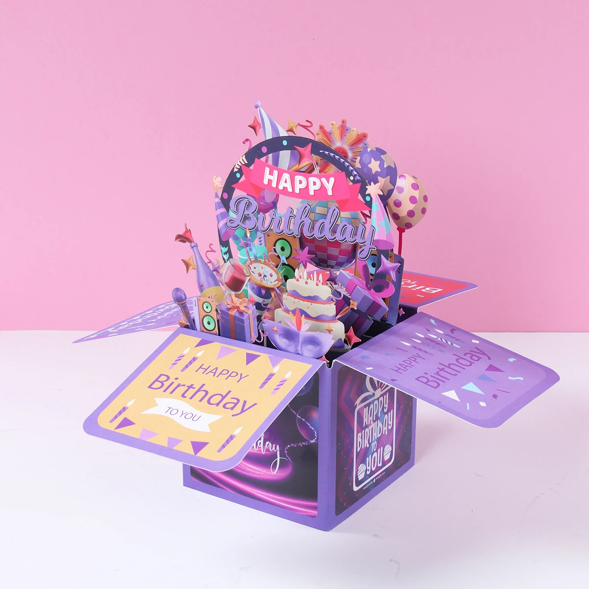 Pop-Up Birthday Greeting Card Happy Birthday Party Decorations for Home Greeting Card Gender Reveal Baby Shower Party Supplies