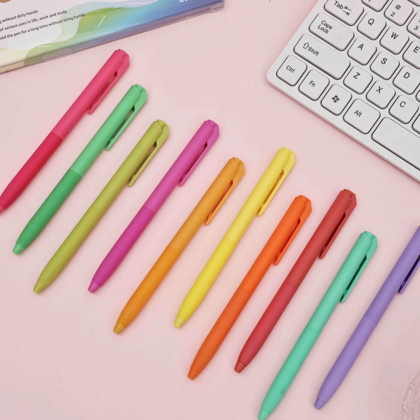 24pcs Colored Gel Pens for Note Taking Gel Pens Colored Ink Quick Dry Retractable Cute Pen Fine Point 0.5mm for Journal A3264