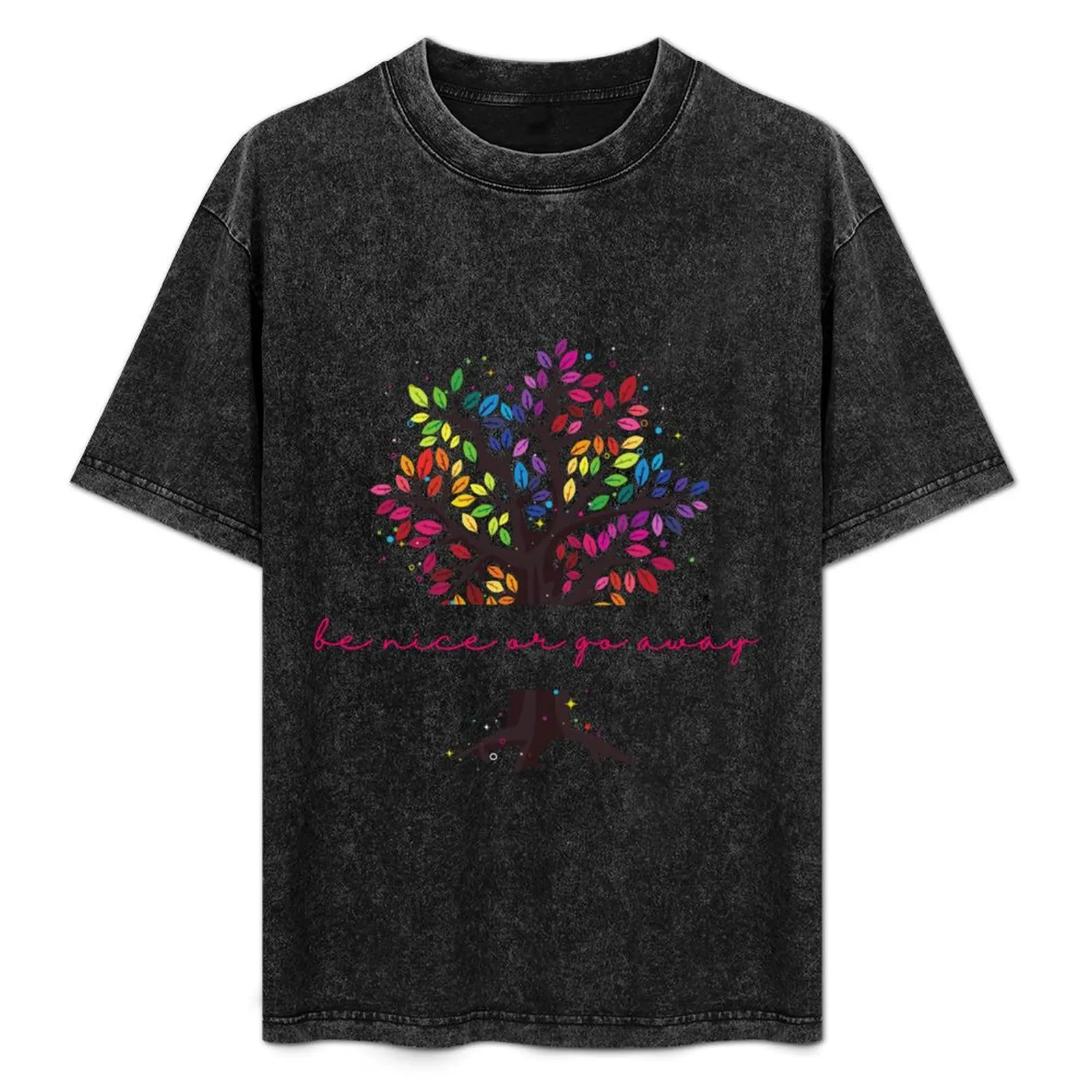 

Be Nice Or Go Away T-Shirt Plus Size Basic Cotton T-Shirt