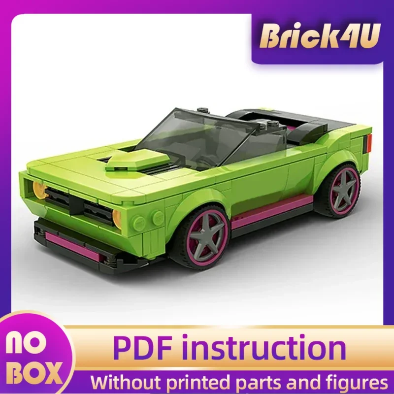 

Speed Model Moc Building Bricks Green Muscle Car Technology Modular Blocks Gifts Christmas Toys DIY Sets Assembly