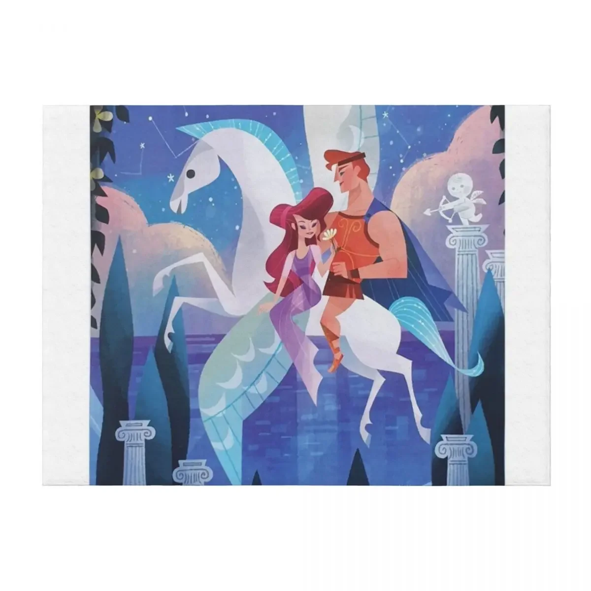 Manta de hércules, Meg y Pegasus, edredón peludo, mantas de relleno personalizadas