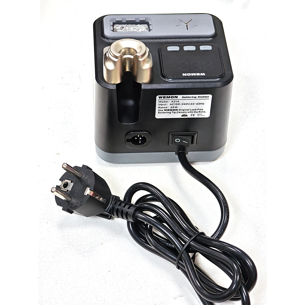 محطة لحام WEMON K21A 100-480 °   علبة ذوبان 2S قابلة للتعديل لمقبض محطة إعادة صياغة اللحام الإلكترونية الدقيقة T210