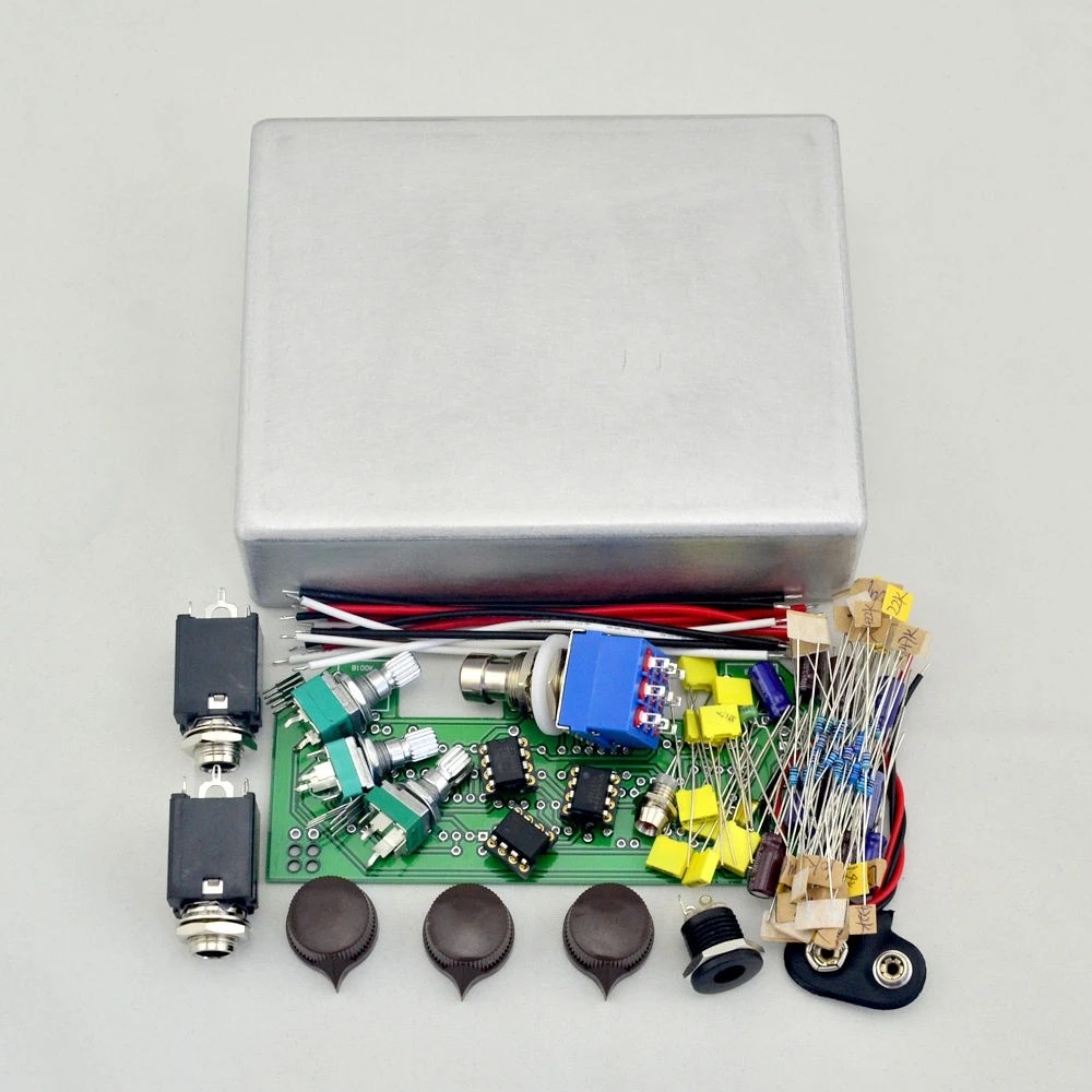 DIY CLONE KLON Overdrive pedal Kit With 1590BB Aluminum Enclosure Box