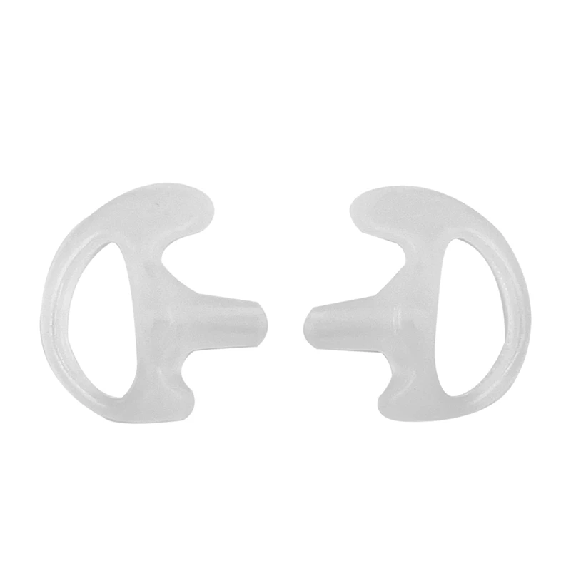 Replaceable Silicone Ear Plugs Triangular Ear Holder White Transparent L Size Ear Plugs Walkie Talkie Spare Parts Parts