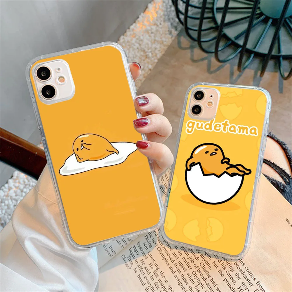 ZY11 Gudetama Clear Case for LG VELVET G8 ThinQ G8X K62 K42 K61 K52 K92 Q61 Q60 Q52 V40 V50 V60 THINQ5