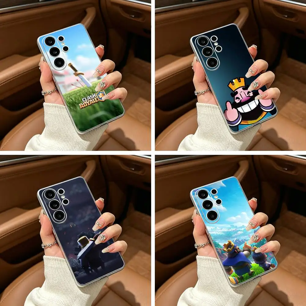 Game C-Clash-es R-royale Phone Case For Samsung S25,S24,S21,S22,S23,S30,Ultra,S20,Plus,Fe,Lite Transparent Cover