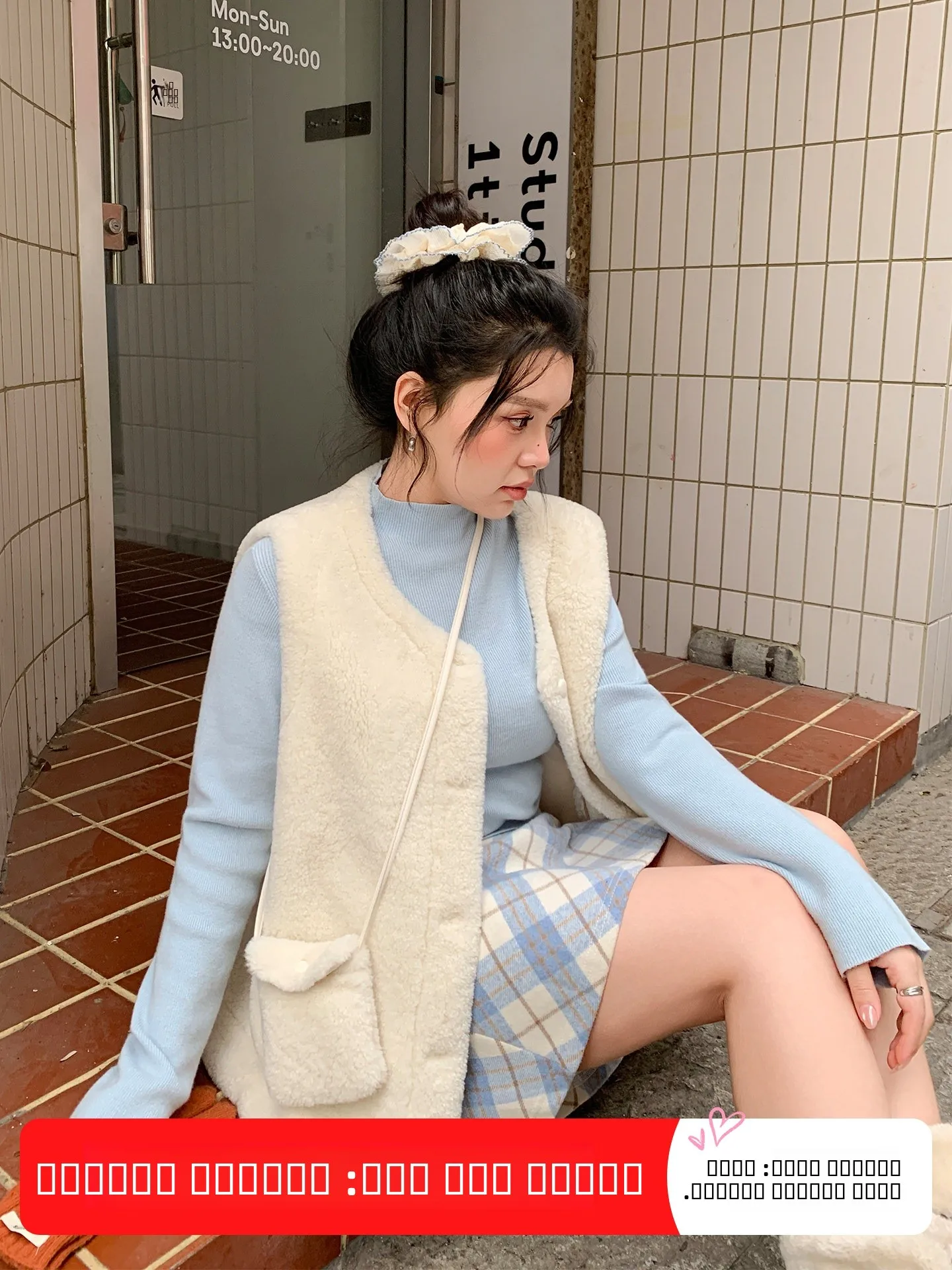 

Жилет из овечьей шерсти YUZI, женский, свободный крой, с круглым вырезом, теплый, универсальный, зимний, повседневный, больших размеров, из полиэфирного волокна