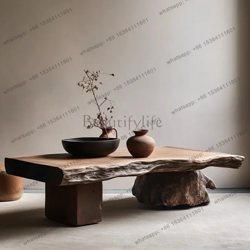 

Aesthetic Wood Coffee Table Antique Designer Modern Living Room Decoration Coffee Table Unique Service Meubles Home Furniture