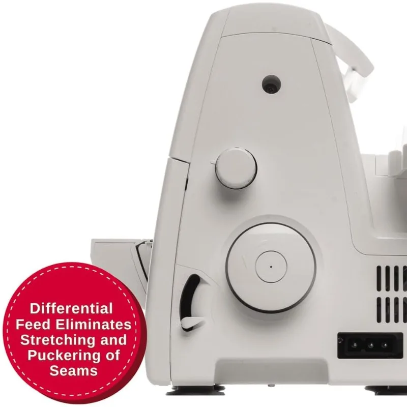 S0100 إطار معدني مع مجموعة ملحقات |   آلة الأوفرلوك مع 6 غرز مدمجة، سعة 2-3-4 خيط، قابلة للتعديل