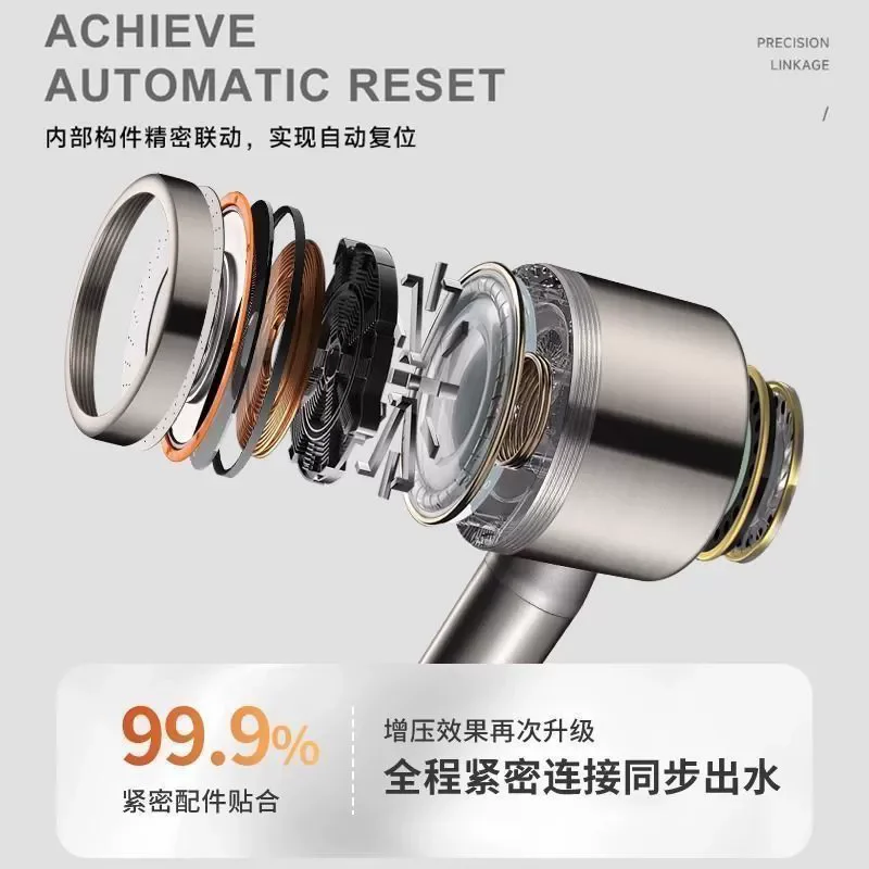 3 Modes Stainless Steel Shower Head High Pressure Saving Water Shower Anti-fall Spa Handheld Shower Head Bathroom Accessories