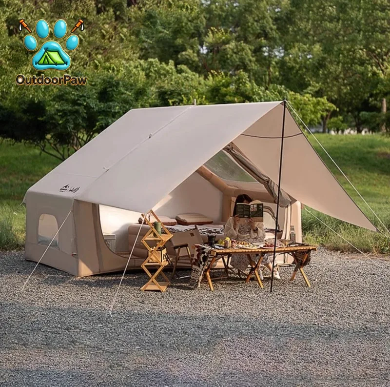 Outdoor Camping Air Tent Outdoor Portable Canopy Folding Backpacking Inflatable Tents Overnight Sleeping Camping Supplies