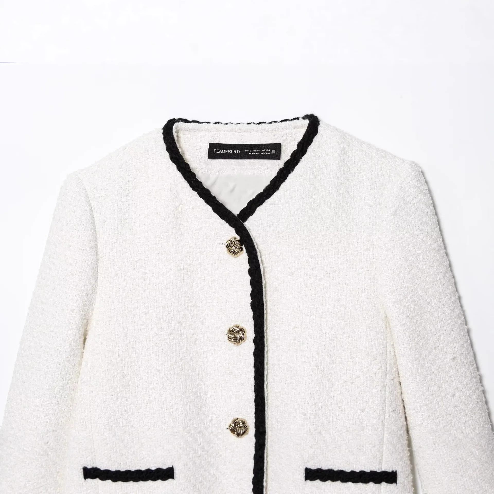 Ele ort gesteppte Jaet 2025, Herbst-Neuankömmling, feuerhafte Chinoiserie-Oberbekleidung für Damen, damenhafte Oberbekleidung