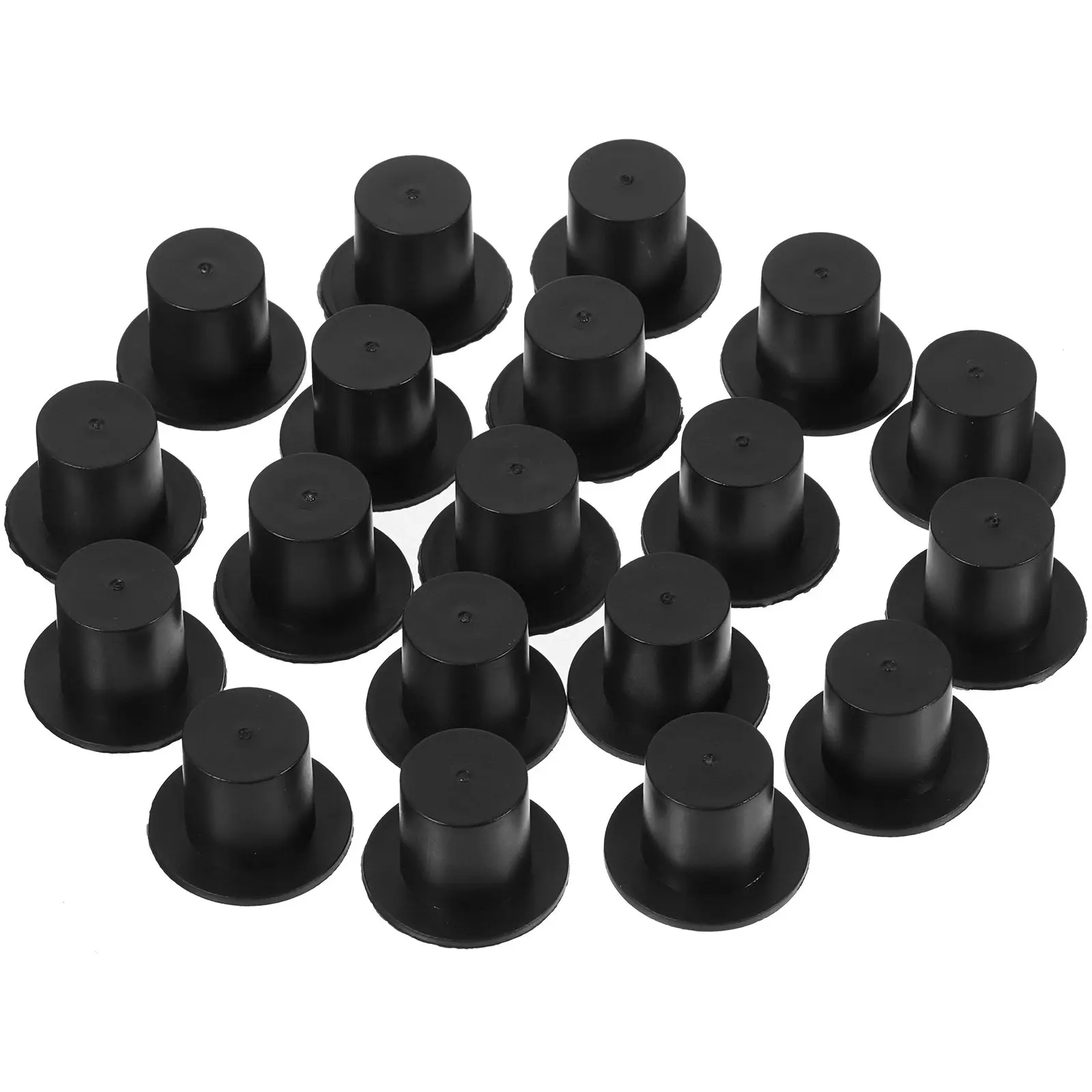 

100 Pcs Hat Plastic Craft Decor Black Top DIY Mini Hat Toys Kids Projects Christmas Party Supplies Mini Clown Cap