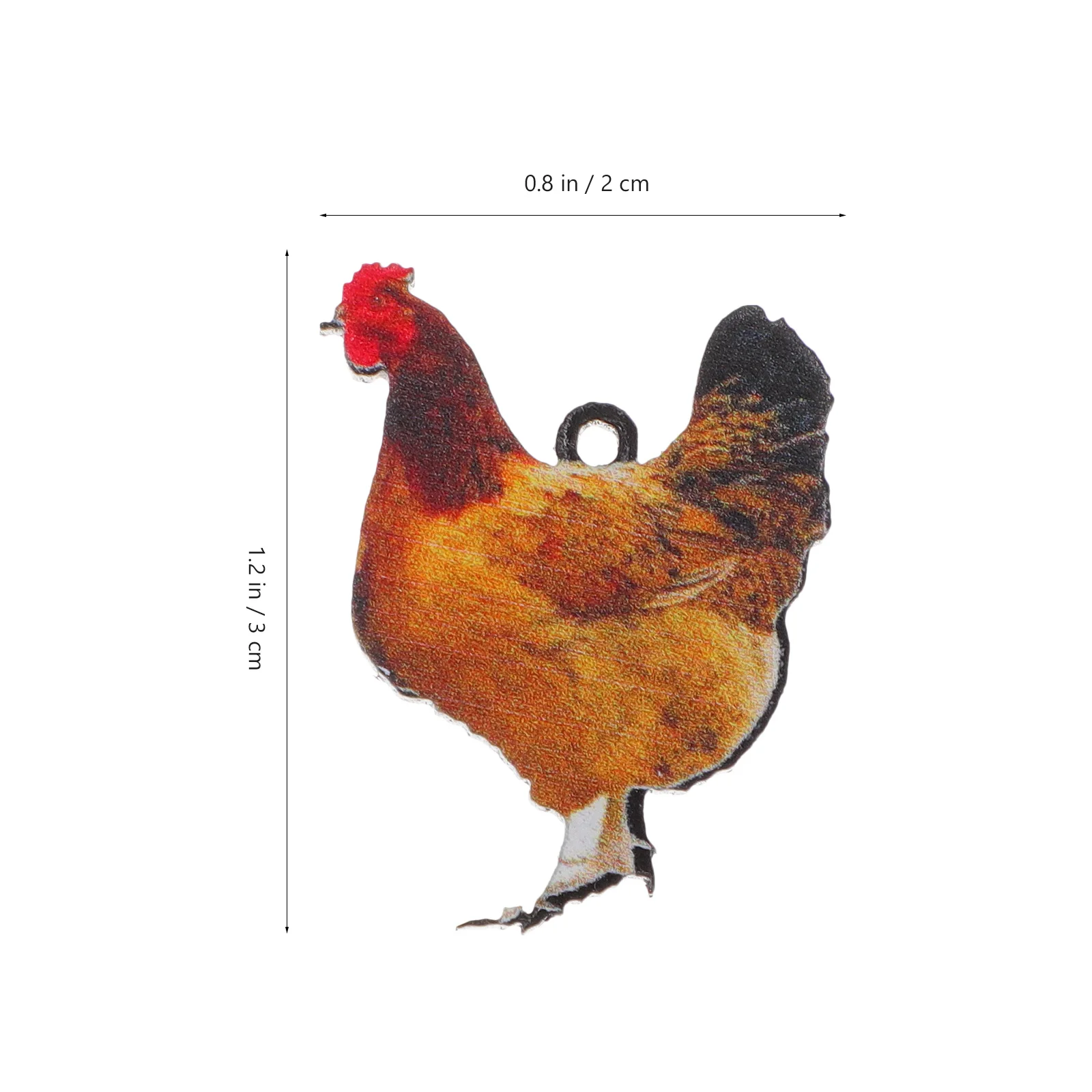 

20Pcs Chicken Animal Charms Hanging Hole DIY Pendant Supplies Cute Acrylic Jewelry Making Accessories Animal Charms