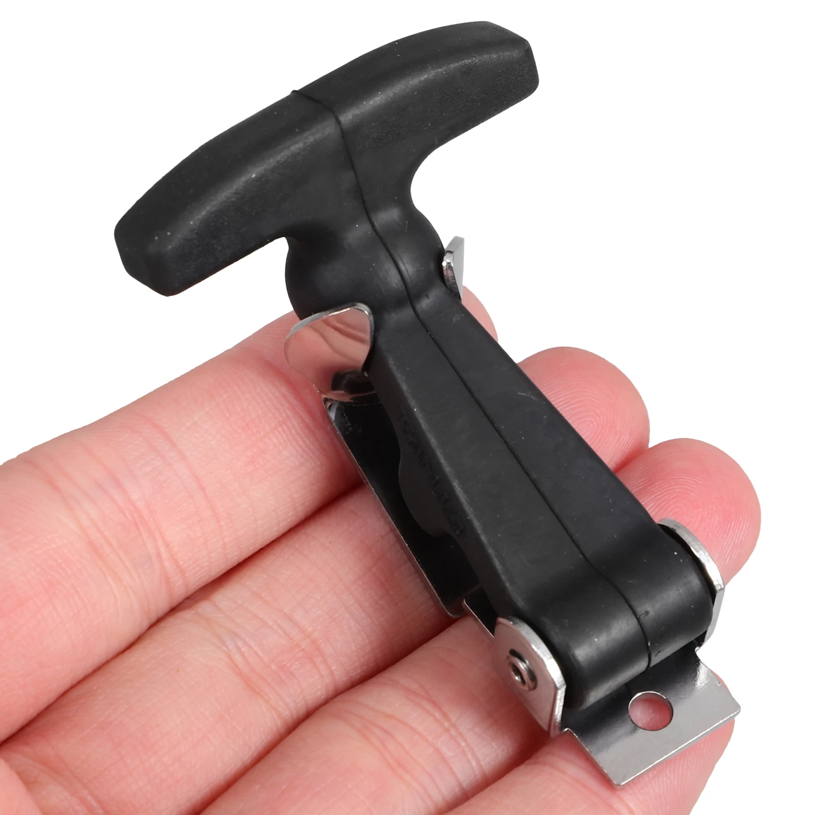 

2 Pcs Hood Kit Lawnmower Flexible Rubber T-handle Draw Latches Car Catches Stainless Steel Bracket