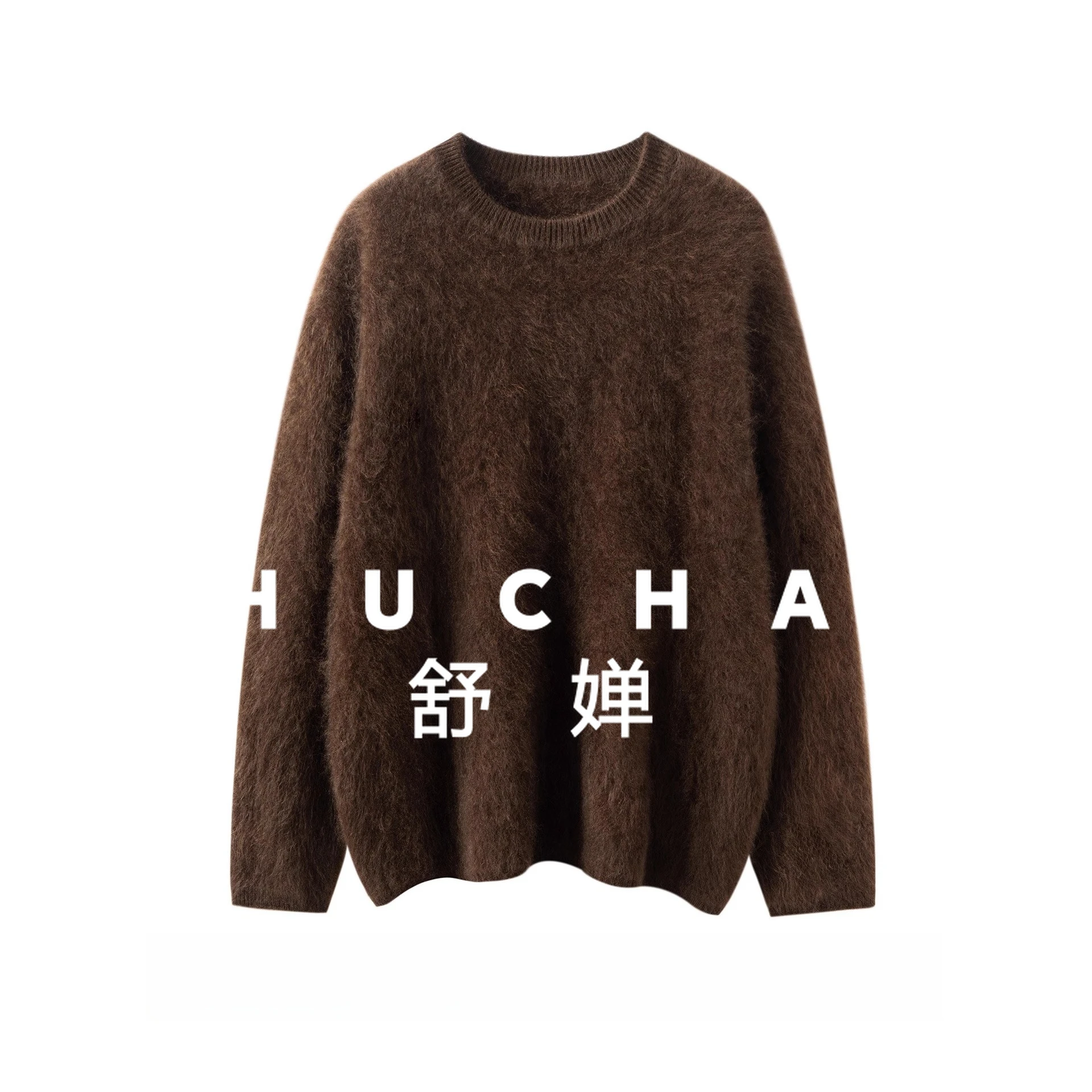 

480 г матовая серия вязаный пуловер с круглым вырезом женский свободный теплый пуловер с длинными рукавами свитер 100% чистый кашемир