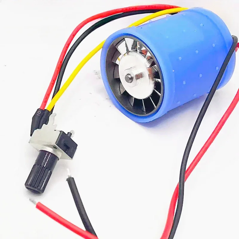 DC 9V 12V 24V 100000RPM Ultra-high Speed BLDC 3-Phase Brushless Motor Equipped w/ driver CNC Aluminum Alloy Impeller Ducted Fan