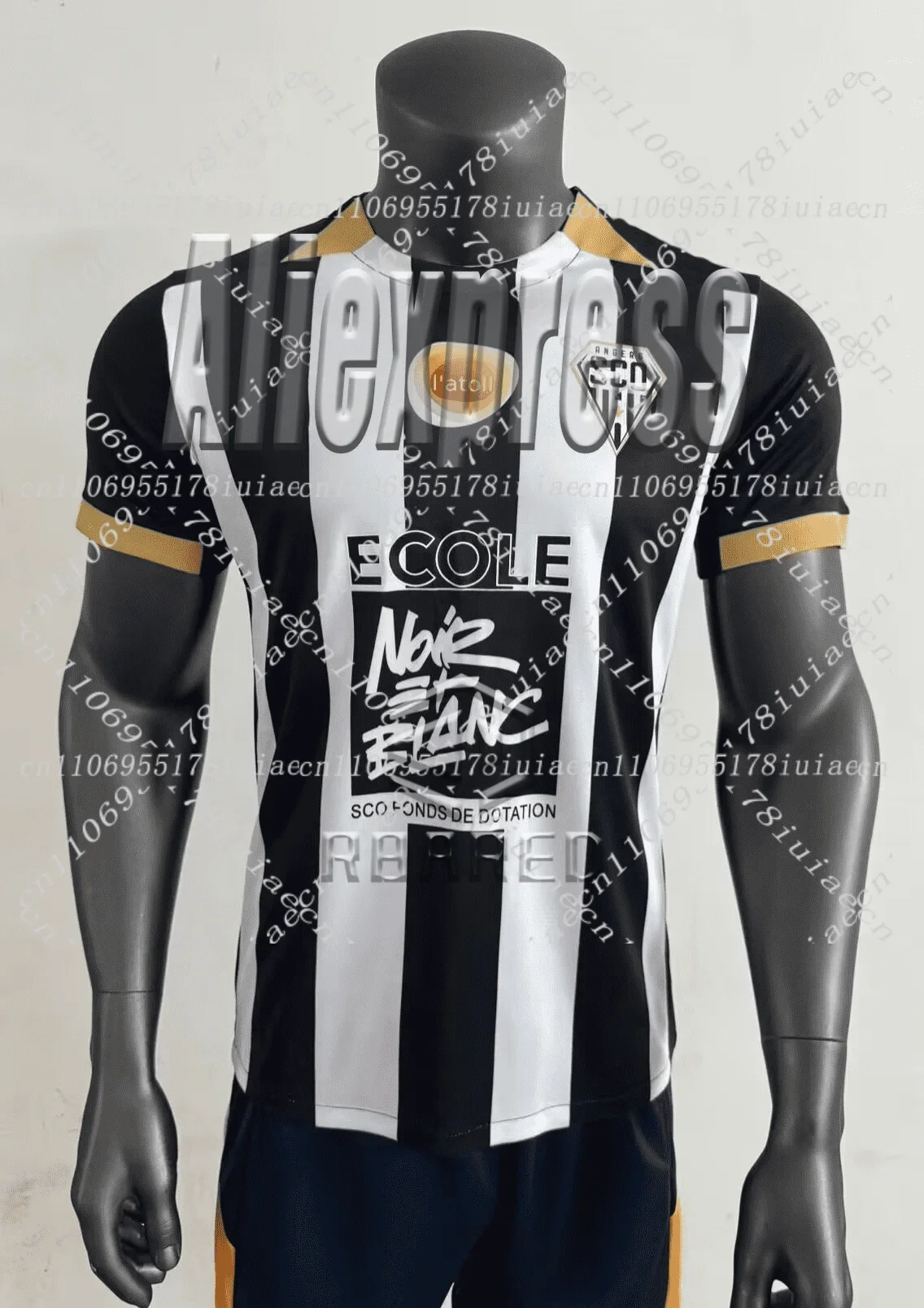 تي شيرت كرة القدم ثلاثي الأبعاد من Angers City لعام 2026 - طراز الشارع باللونين الأسود والأحمر، قميص كرة قدم كاجوال للجنسين، ملابس تدريب خفيفة الوزن