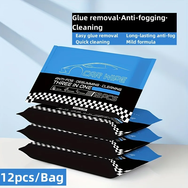 Car Wipes Glass Anti-fog and De-gumming Agent for Windows Mirrors and Car Interiors Safe and Convenient Hygienic Accessories