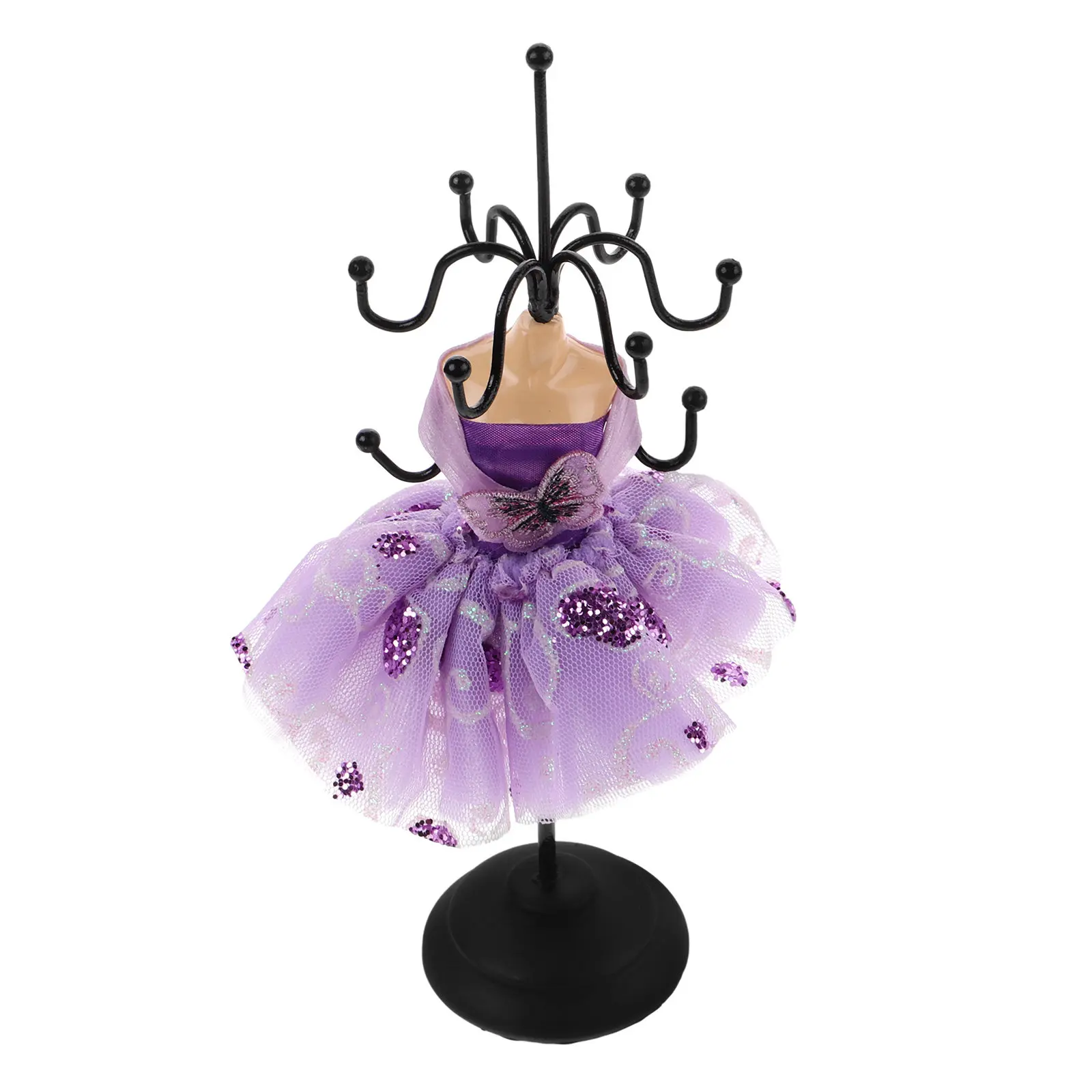 

European Style Princess Jewelry Stand Iron Mannequin Dress Form Necklace Earring Display Rack for Upscale Store Window Display